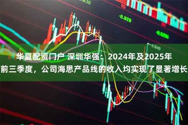 华夏配资门户 深圳华强：2024年及2025年前三季度，公司海思产品线的收入均实现了显著增长